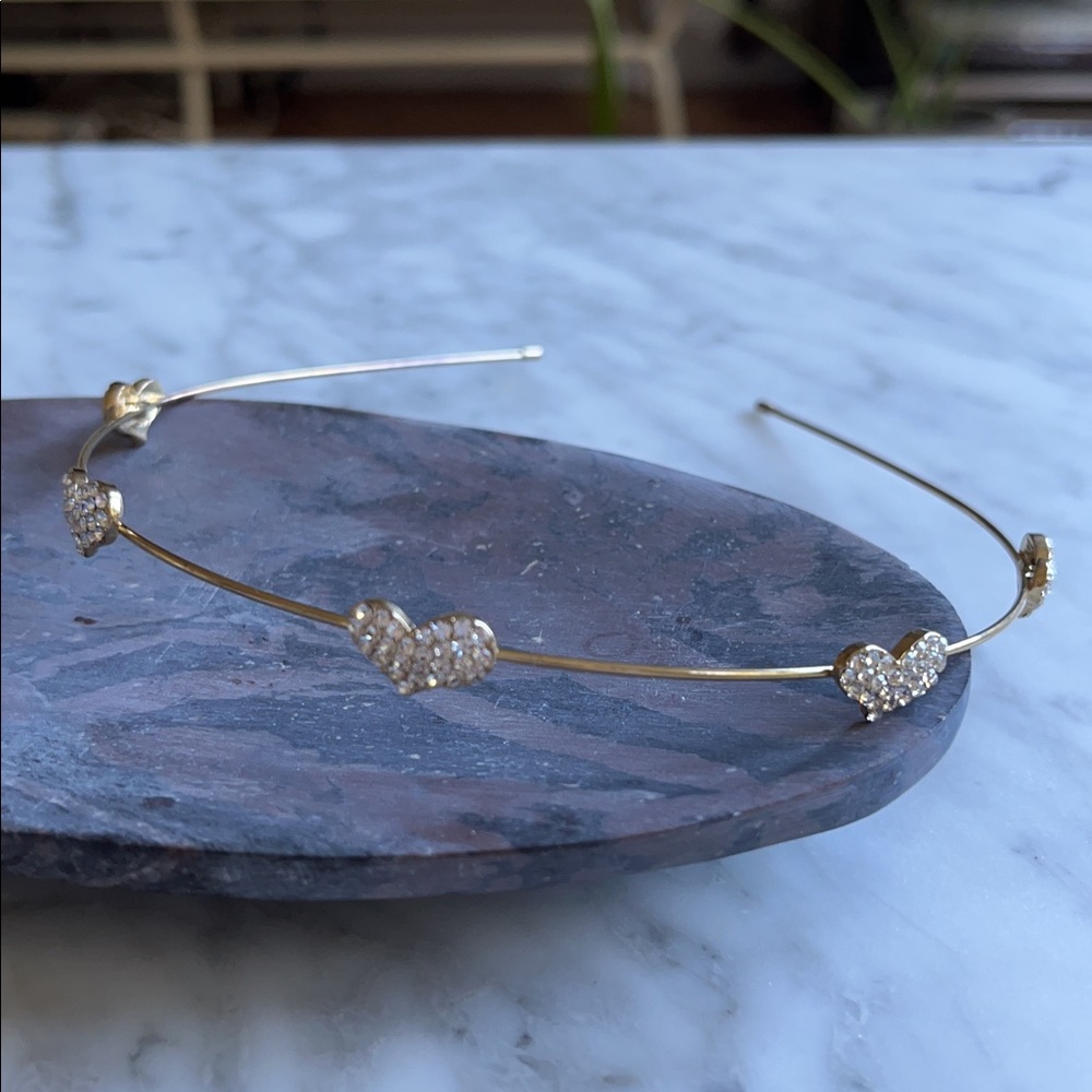 *Brand New* Gold Headband with Hearts